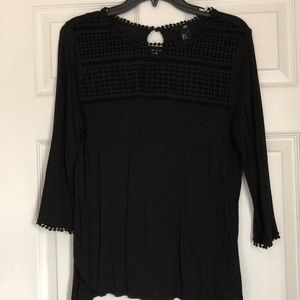 H&M Black Geo Blouse